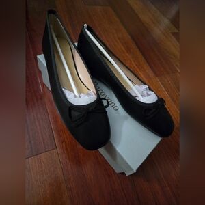 C.paravano Black Bow Flats Size 7.5 And 9.5